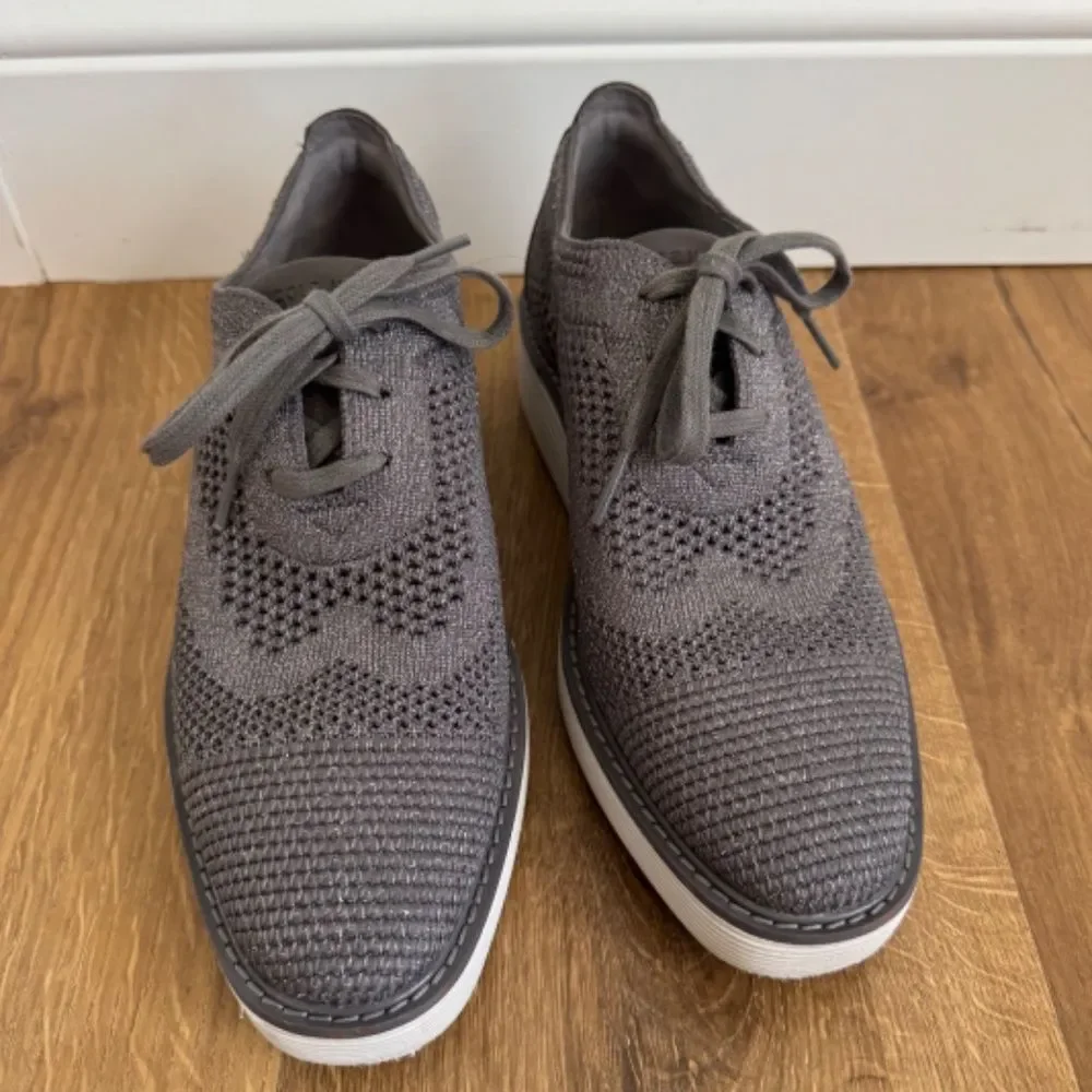 Cole Haan Women's OriginalGrand Platform Oxford - Metallic Grey | Size 7.5